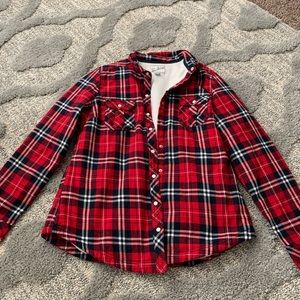 Red, white and blue flannel